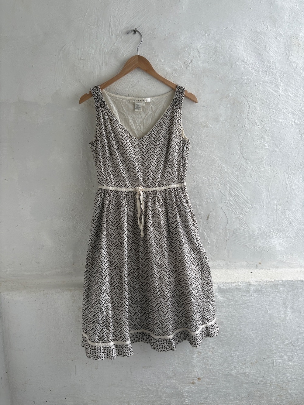 Studio M Boho Ditsy Floral Cotton Empire Waist Sundress